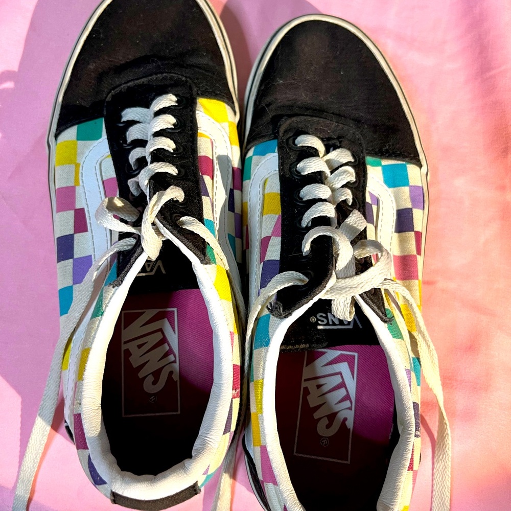 Vans Women's Pastel Checkered Sneakers